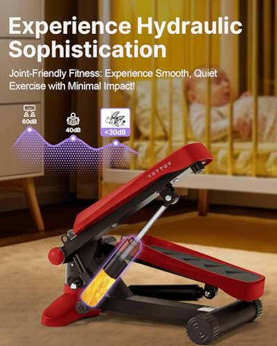 Mini Stepper with Resistance Bands and LCD Monitor for Fitness and Exercise